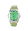 Unisex часовник с две лица зелено и бяло-1 снимка