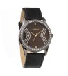 Унисекс кварцов часовник в кафяво и цвят графит-0 снимка