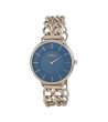 Дамски аналогов часовник в златисто със син циферблат-0 снимка