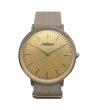 Аналогов часовник с текстилна бежова каишка-0 снимка
