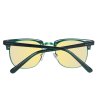 Унисекс слънчеви очила със зелена полурамка-2 снимка