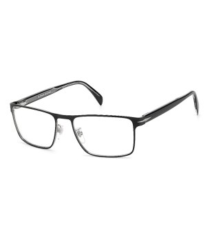 Мъжки правоъгълни метални рамки за очила в черно снимка