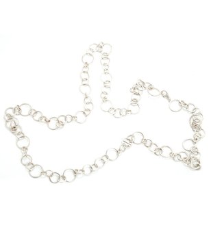 Дамска гривна с верижка с кръгове снимка