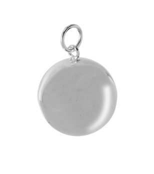 Дамска сребриста висулка кръг снимка