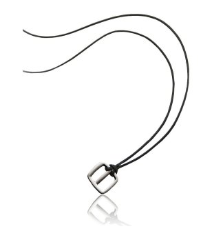 Унисекс колие с кожен шнур и висулка снимка