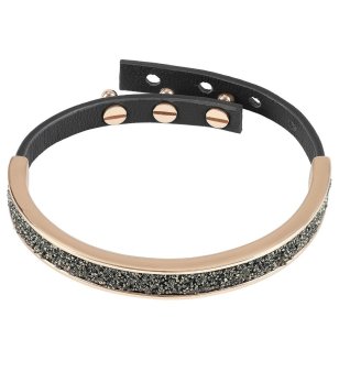 Дамска гривна в златисто и черно снимка