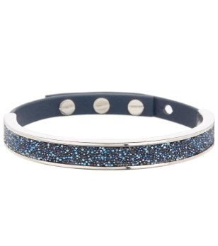 Дамска гривна  в синьо и сребристо с кристали снимка