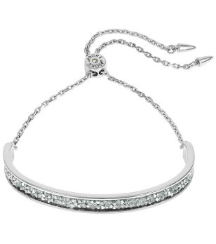 Сребриста дамска гривна с камъчета снимка