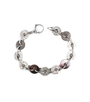 Дамска гривна в сребристо с дискове снимка