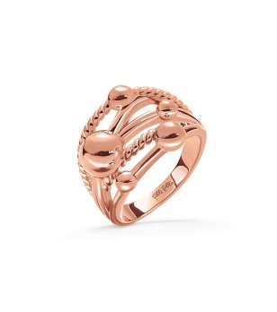 Елегантен дамски пръстен в розовозлатисто размер 56 снимка