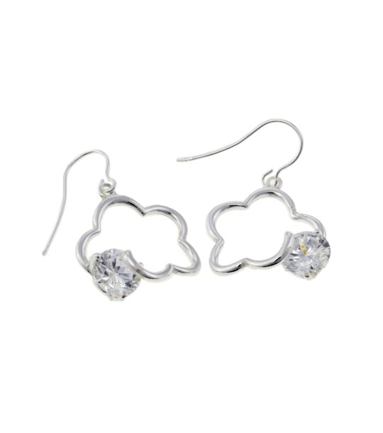 Сребристи обеци със звезден дизайн снимка