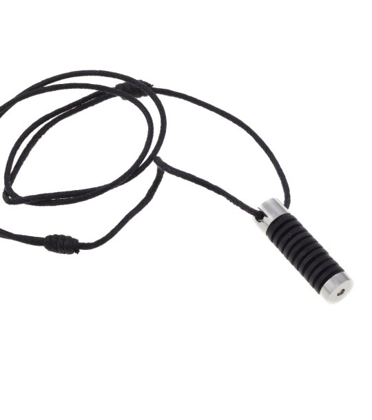 Дамски черен чокър с висулка снимка