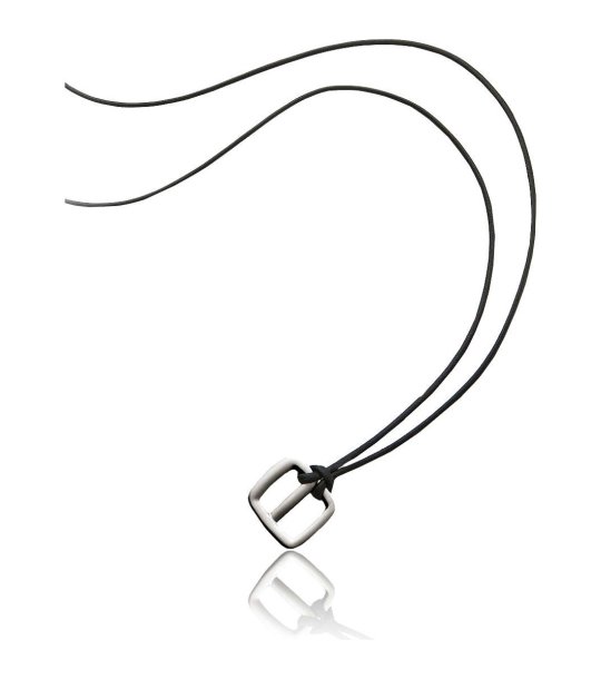 Унисекс колие с кожен шнур и висулка снимка