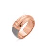 Дамски пръстен в розовозлатисто и графит размер 54-0 снимка