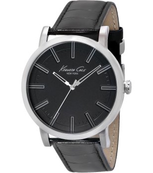 Мъжки кварцов часовник в черно и сребристо снимка