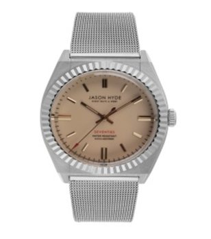 Аналогов унисекс часовник в сребристо и бежово снимка