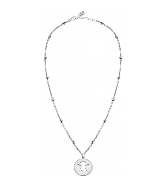 Дамско сребристо колие с висулка снимка