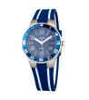 Дамски кварцов часовник в синьо-0 снимка