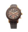 Часовник хронограф часовник в кафяво с кожена каишка-0 снимка