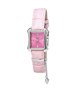 Дамски квадратен часовник в розов нюанс снимка
