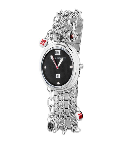 Дамски кварцов часовник с черен циферблат снимка