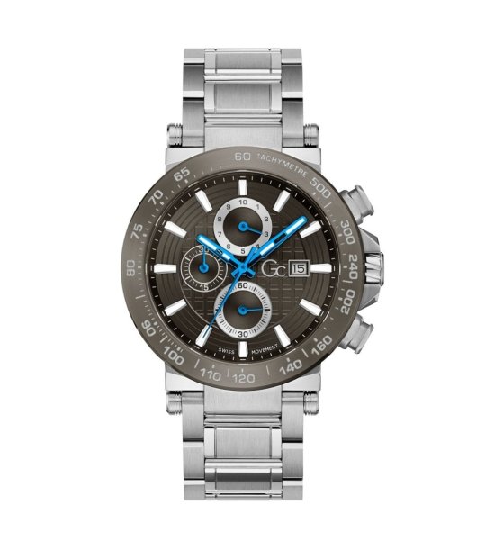 Аналогов мъжки часовник в сребристо и сиво с хронограф снимка