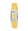 Дамски кварцов часовник в жълт цвят-0 снимка