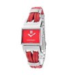 Дамски кварцов часовник в червено-0 снимка