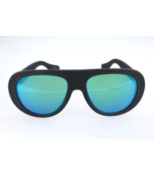 Овални очила с черна рамка снимка