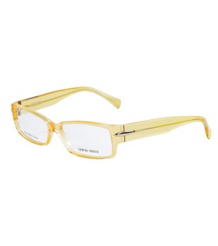 Мъжки правоъгълни очила в жълто снимка