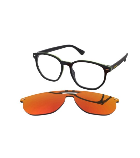 Черна рамка за очила с клипс лещи снимка