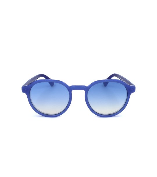 Унисекс кръгли слънчеви очила в синьо снимка