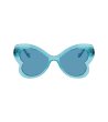 Дамски светлосини слънчеви очила със сърца-1 снимка