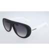 Унисекс слънчеви очила счерна рамка и бели дръжки-1 снимка
