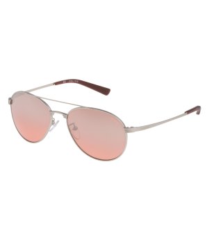 Мъжки слънчеви очила с метална рамка и розови лещи снимка