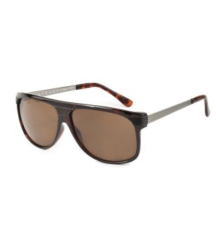 Мъжки черни слънчеви очила с метални дръжки снимка