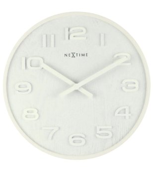 Аналогов стенен часовник в бяло снимка