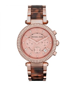 Дамски часовник хронограф в розовозлатисто и хавана снимка