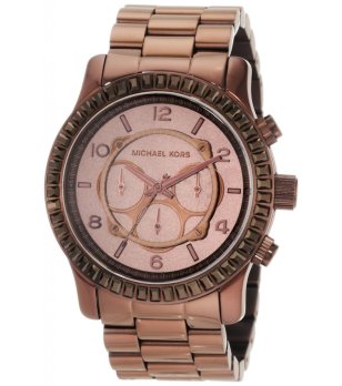 Женски аналогов часовник в бронзов нюанс снимка