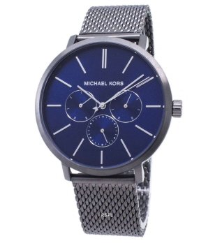 Мъжки часовник хронограф  в цвят графит и синьо снимка