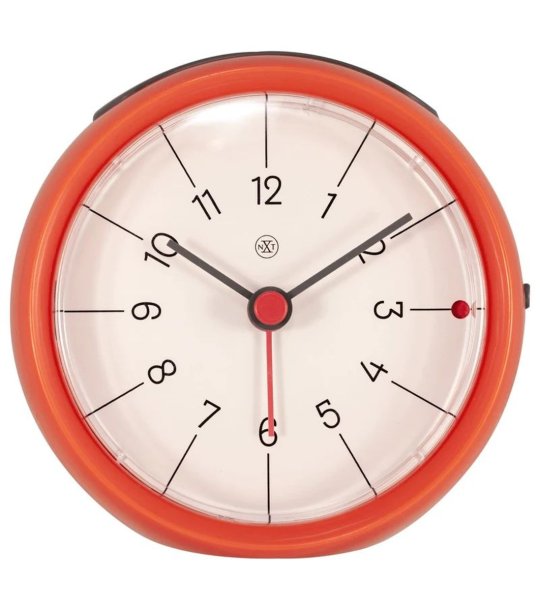 Аналогов настолен часовник в оранжево снимка