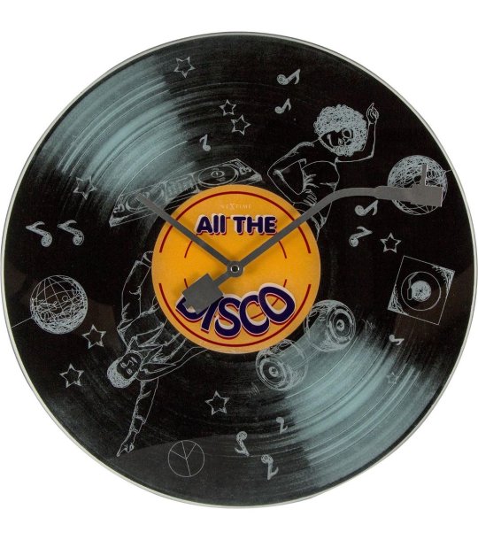 Стенен часовник грамофонна плоча Disco снимка