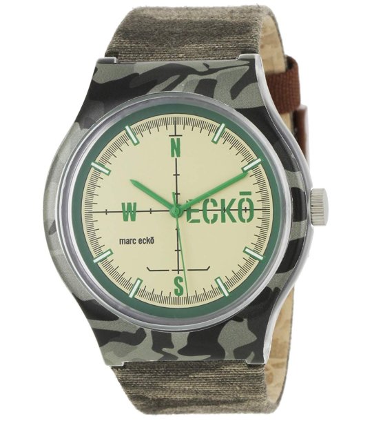 Аналогов часовник с камуфлажен принт снимка