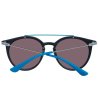 Унисекс слънчеви очила с черна рамка и сини лещи-2 снимка