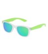 Мъжки слънчеви очила с прозрачна рамка и зелени дръжки-0 снимка