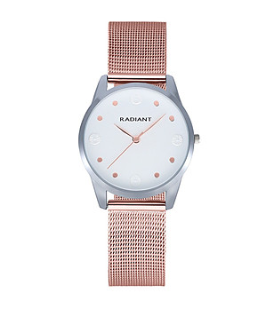 Аналогов дамски часовник в розово златисто снимка