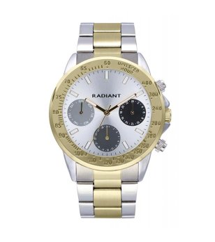 Мъжки часовник в сребристо и златисто с хронограф снимка