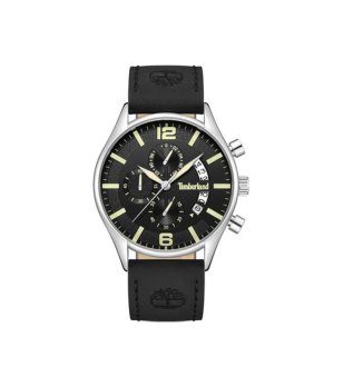 Мъжки аналогов часовник в черно с хронограф снимка