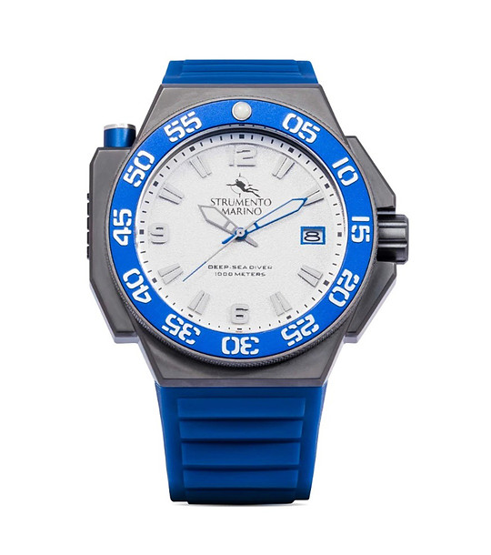 Мъжки син часовник за професионално гмуркане 100 ATM снимка