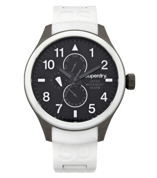 Мъжки часовник Scuba с бяла каишка снимка